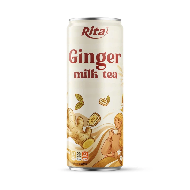 Premium Ginger Milk Tea Drink 320ml Can - RITA Beverage