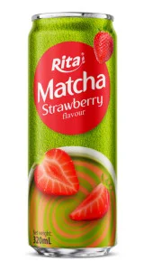 320ml Cans Rita Matcha Tea Drink With Strawberry Flavor