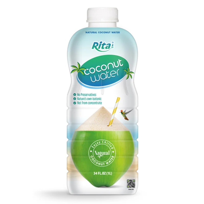 Rita Natural Coconut Water 1L PP Bottle  Circle Shape Design