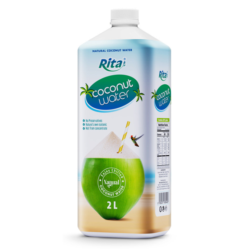 Rita Natural Coconut Water 2L PP Bottle  Square Shape Design