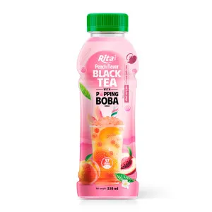 Rita Popping Boba Black Tea with Peach Flavor