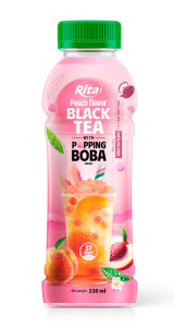 Rita Popping Boba Black Tea with Peach Flavor