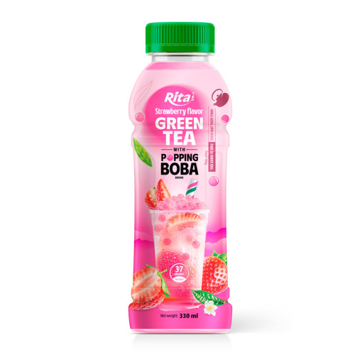 Rita Popping Boba Black Tea with Strawberry Flavor
