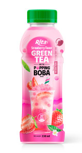 Rita Popping Boba Black Tea with Strawberry Flavor