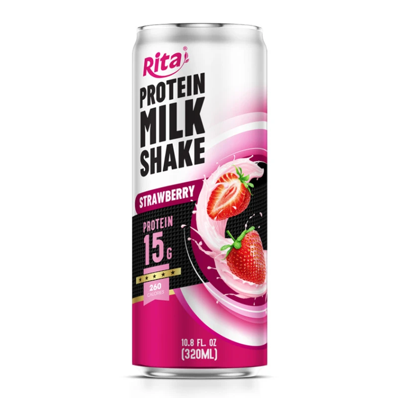 Protein Milkshake Strawberry Flavor Nutritious Dairy Protein Drink - RITA Beverage