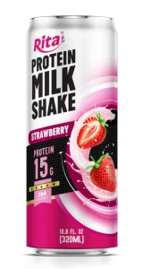 Protein Milkshake Strawberry Flavor Nutritious Dairy Protein Drink 