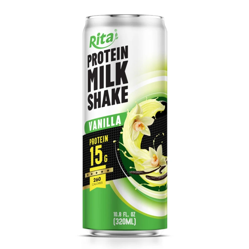 Protein Milkshake Vanilla Flavor Smooth Creamy High Protein Drink - RITA Beverage