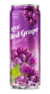 Rita Sparkling Red Grape Juice 320ml Sleek Can