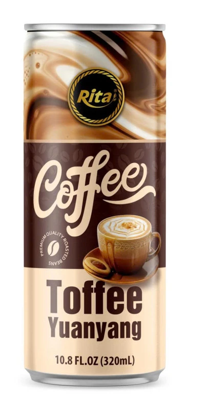 Toffee Yuanyang Coffee Drink 320ml Sleek Can - RITA Beverage