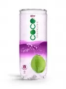 Sparking coconut water with grape flavor 250ml Pet can 