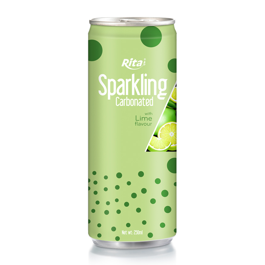 Sparkling Carbonated 250ml can lime