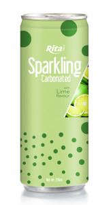 Sparkling Carbonated 250ml can lime