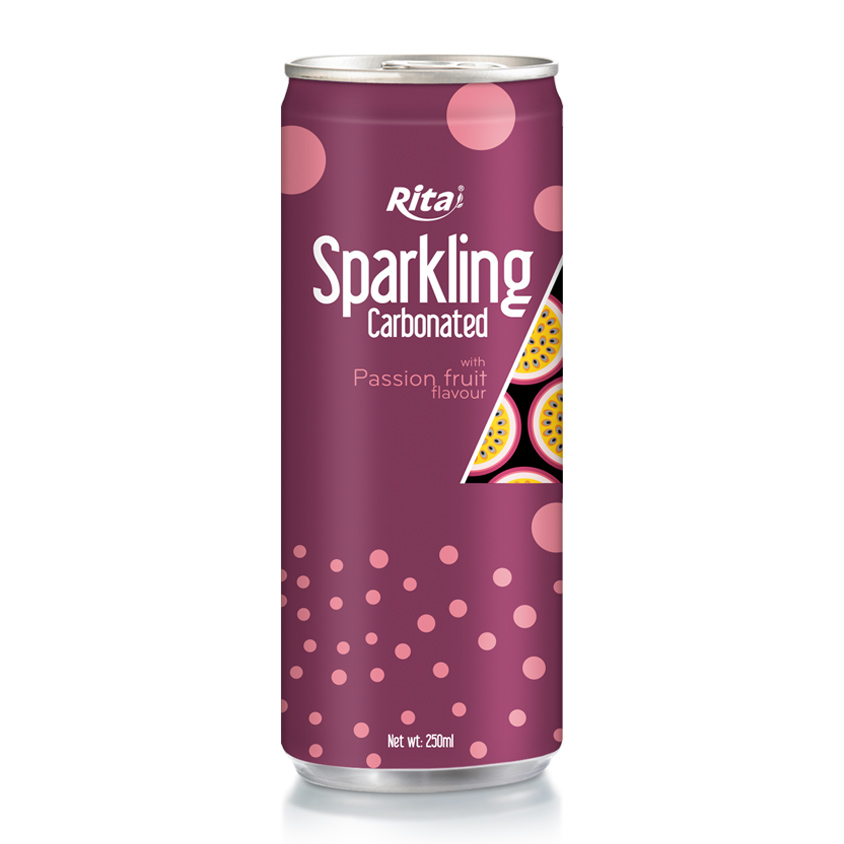 Sparkling Carbonated 250ml can passion fruit 1