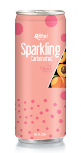 Sparkling Carbonated 250ml can peach