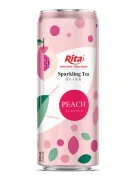 Sparkling Tea drink non alcoholic peach flavour 330ml sleek can