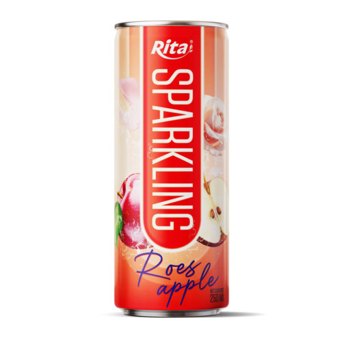 Sparkling drink fruit apple and roes 250ml cans