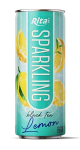Sparkling drink fruit lemon and black tea 250ml cans