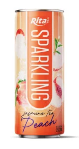 Sparkling drink fruit peach and  jasmine tea 250ml cans