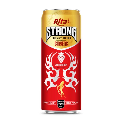 Strong Energy Drink Ginseng with Strawberry Flavor  320ml