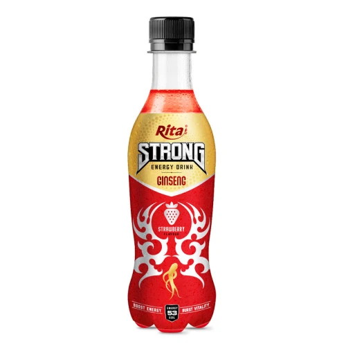 Strong Energy Drink Ginseng with Strawberry Flavor 400ml