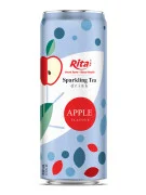 Tea Sparkling water with apple flavor 330ml sleek can