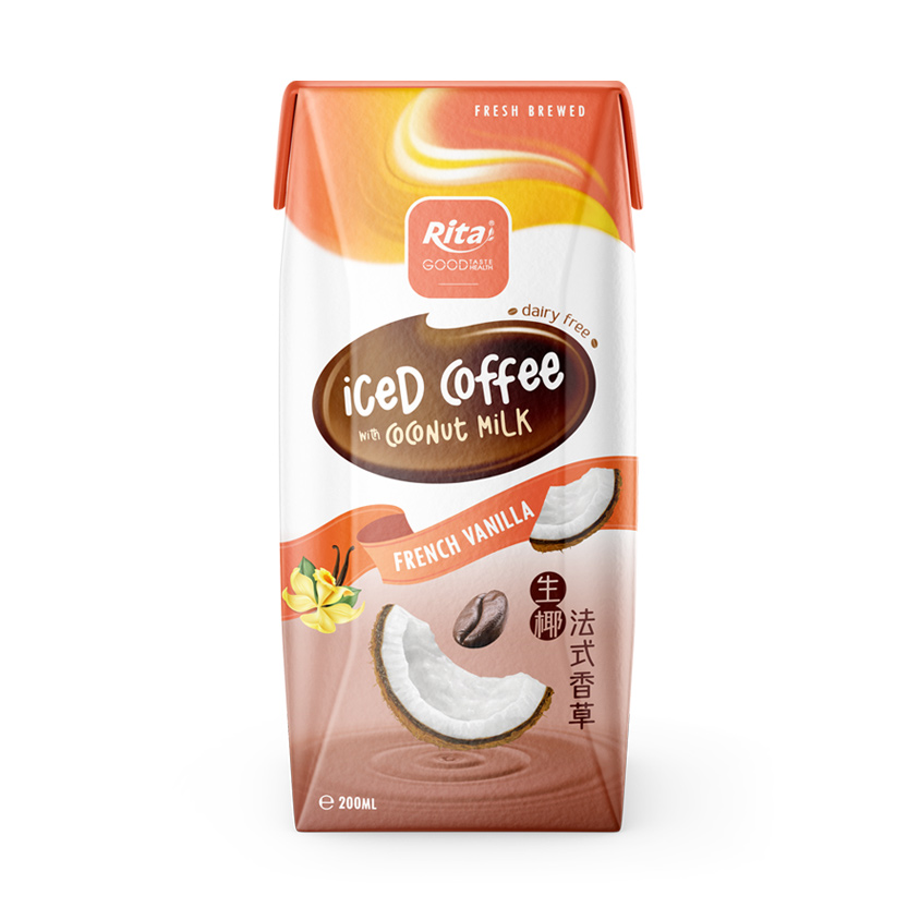 Vietnam Iced cafe Coconut milk french vanilla flavor