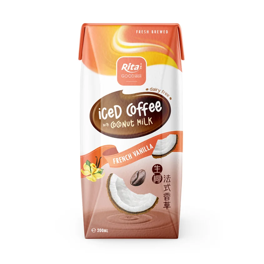 Vietnam Iced cafe Coconut milk french vanilla flavor