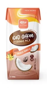 Vietnam Iced cafe Coconut milk french vanilla flavor