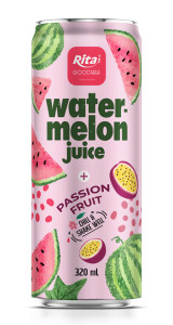 Best OEM 320ml Sleek Can Rita Watermelon Juice With Passion Fruit Juice