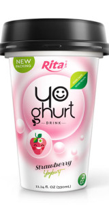 Yoghurt strawberry PP CUP 330ml