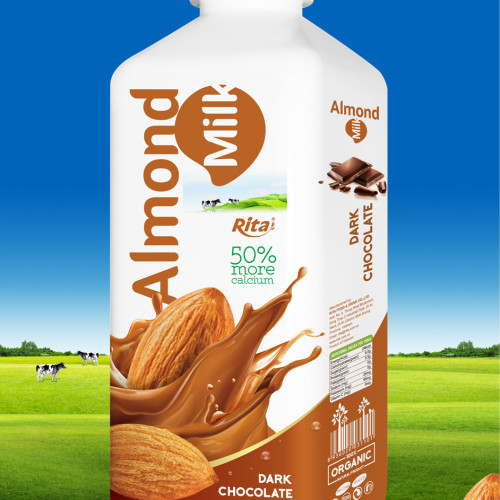 almond milk with chocolate 1000ml PP bottle