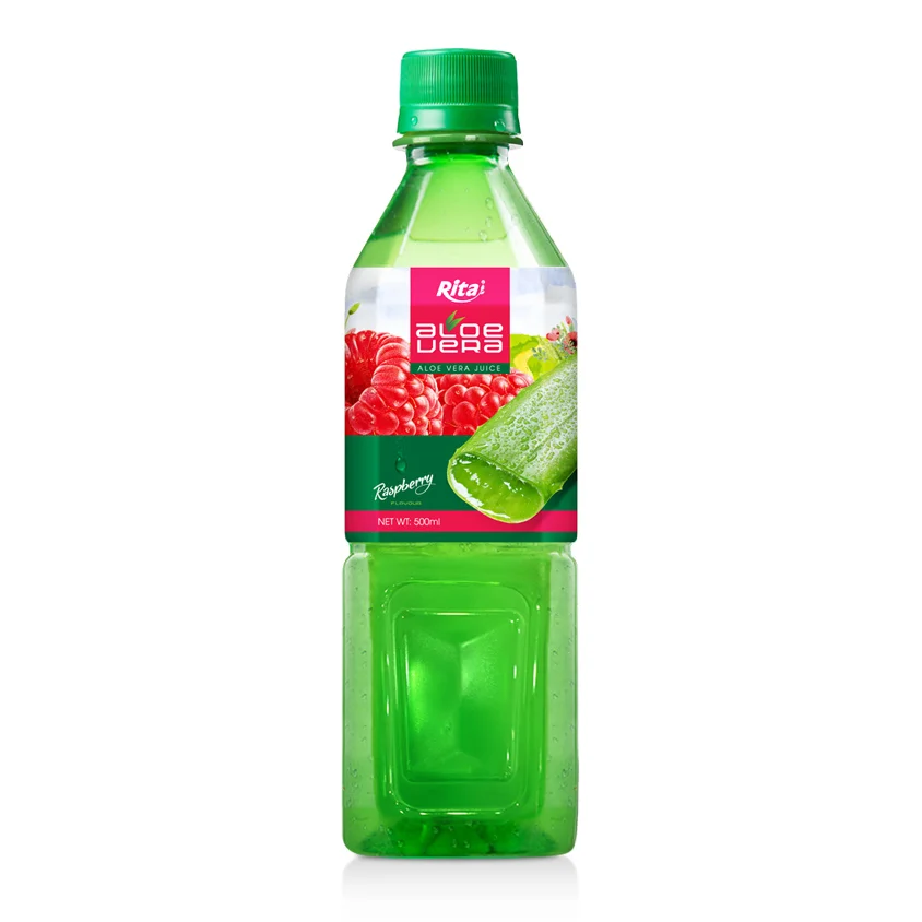 aloe vera juice raspberry 500ml GreenBottle 05
