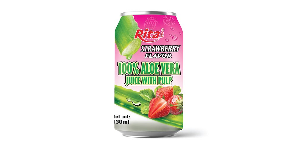 aloe vera juice with pulp flavor fruit 330ml