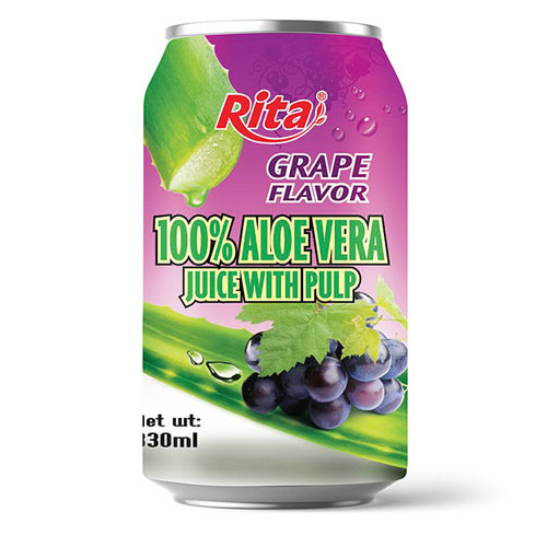 aloe vera juice with pulp flavor grape