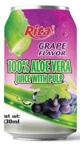 aloe vera juice with pulp flavor grape