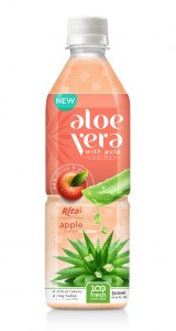 aloe vera pulp juice with apple 500ml Pet squares