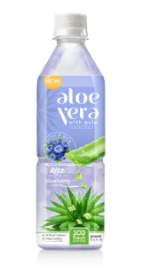 aloe vera pulp juice with blueberry 500ml Pet squares