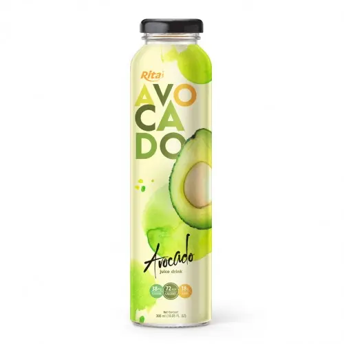 Private Label 300ml Glass Bottle Avocado Juice Drink Rita Beverage