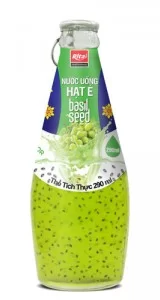 basil seed with green grape juice