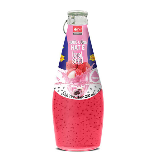 basil seed with lychee juice