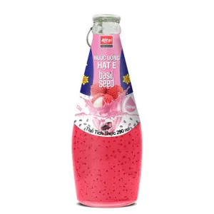 basil seed with lychee juice