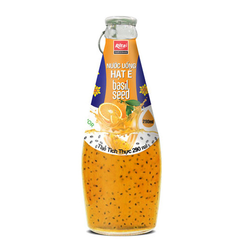 basil seed with orange juice