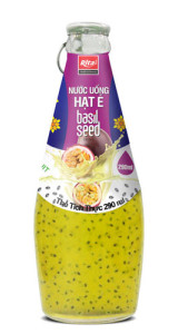 basil seed with passion-fruit juice