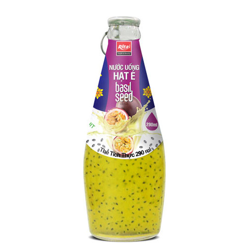 basil seed with passion-fruit juice