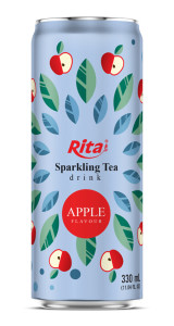 best Sparkling Tea drink apple flavour 330ml sleek can