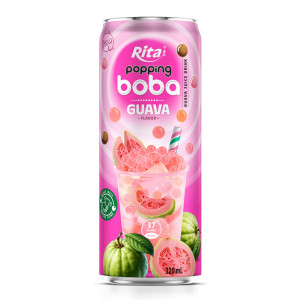 best popping boba with guava flavor canned drink