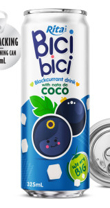 Bici Bici 325ml Blackcurrant drink with nata de Coco ( wide opening can) Bici Bici 325ml Blackcurrant drink with nata de Coco ( wide opening can)