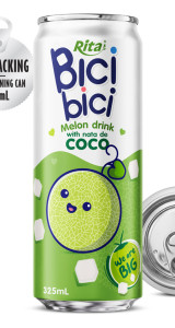 Bici Bici 325ml Melon drink with nata de Coco ( wide opening can) Bici Bici 325ml Melon drink with nata de Coco ( wide opening can)