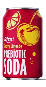 Cherry Limeade Prebiotic Soda 330ml short can Cherry Limeade Prebiotic Soda 330ml short can