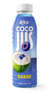 COCO JUS Real Coconut Water with Blueberry Juice 500ml (16.9 fl oz) COCO JUS Real Coconut Water with Blueberry Juice 500ml (16.9 fl oz)